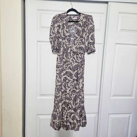 Sandro Floral Midi Wrap Dress - Picture 1 of 12